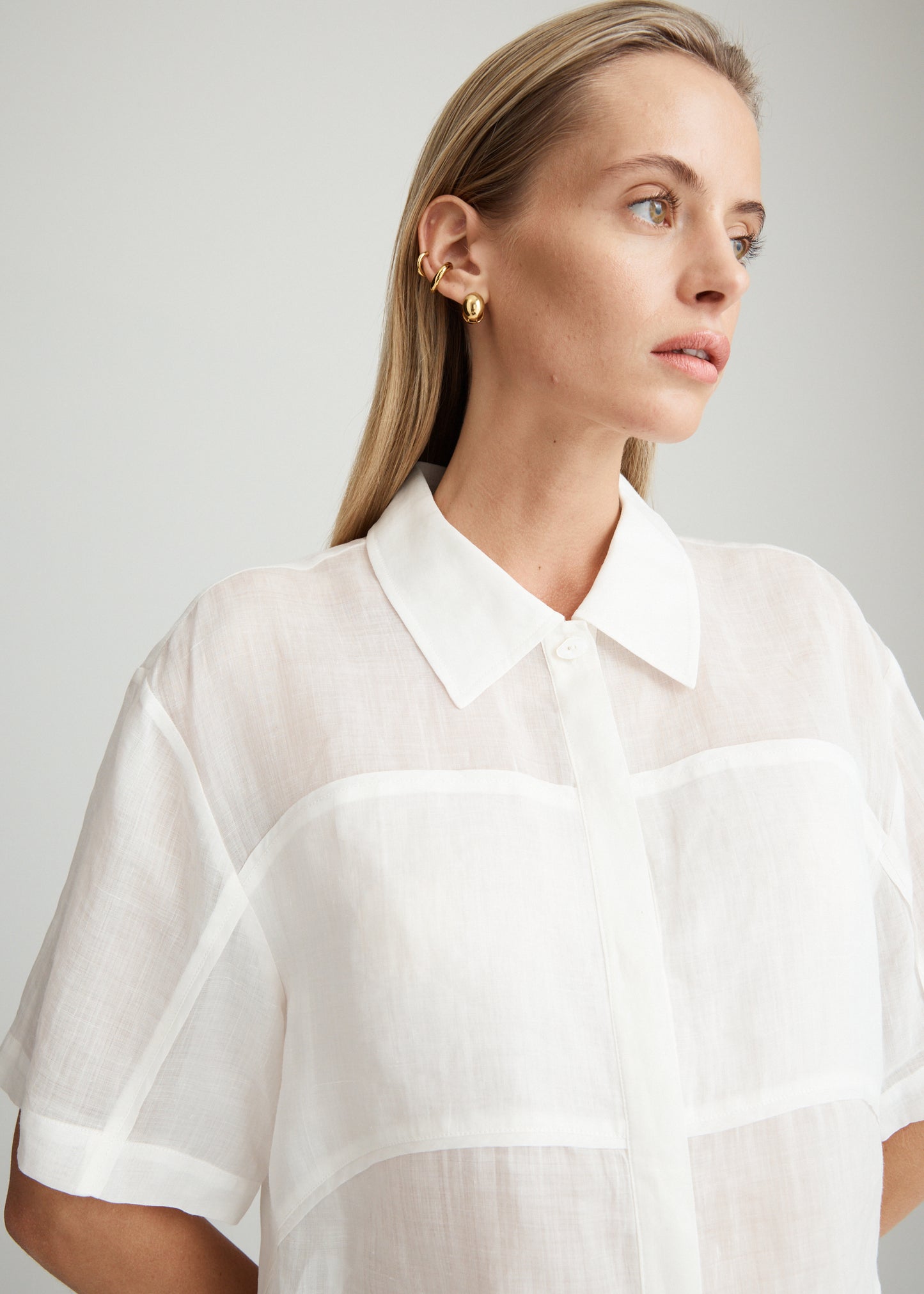 AIRE RAMIE CROP SHIRT