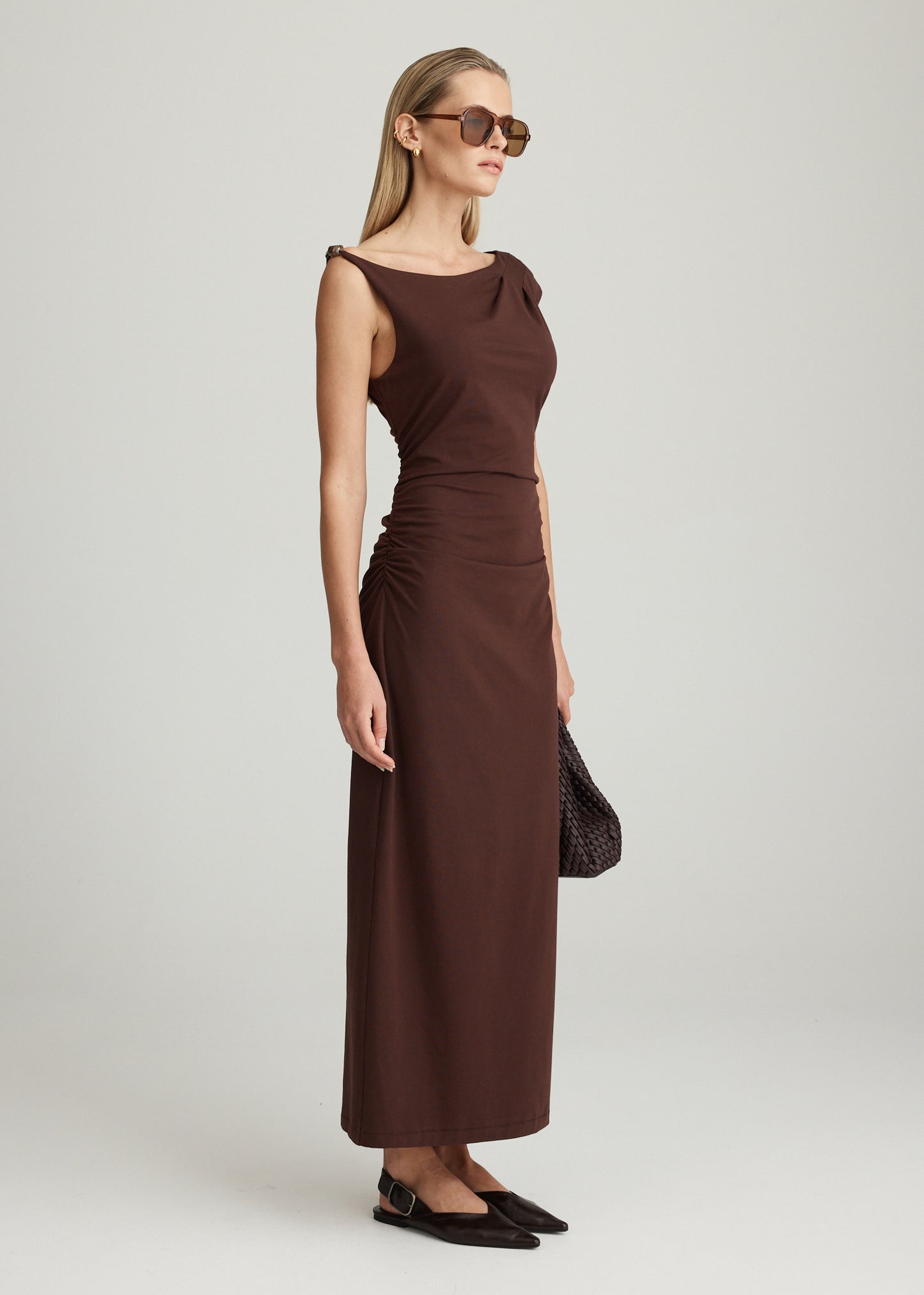 AERA DRAPED DRESS