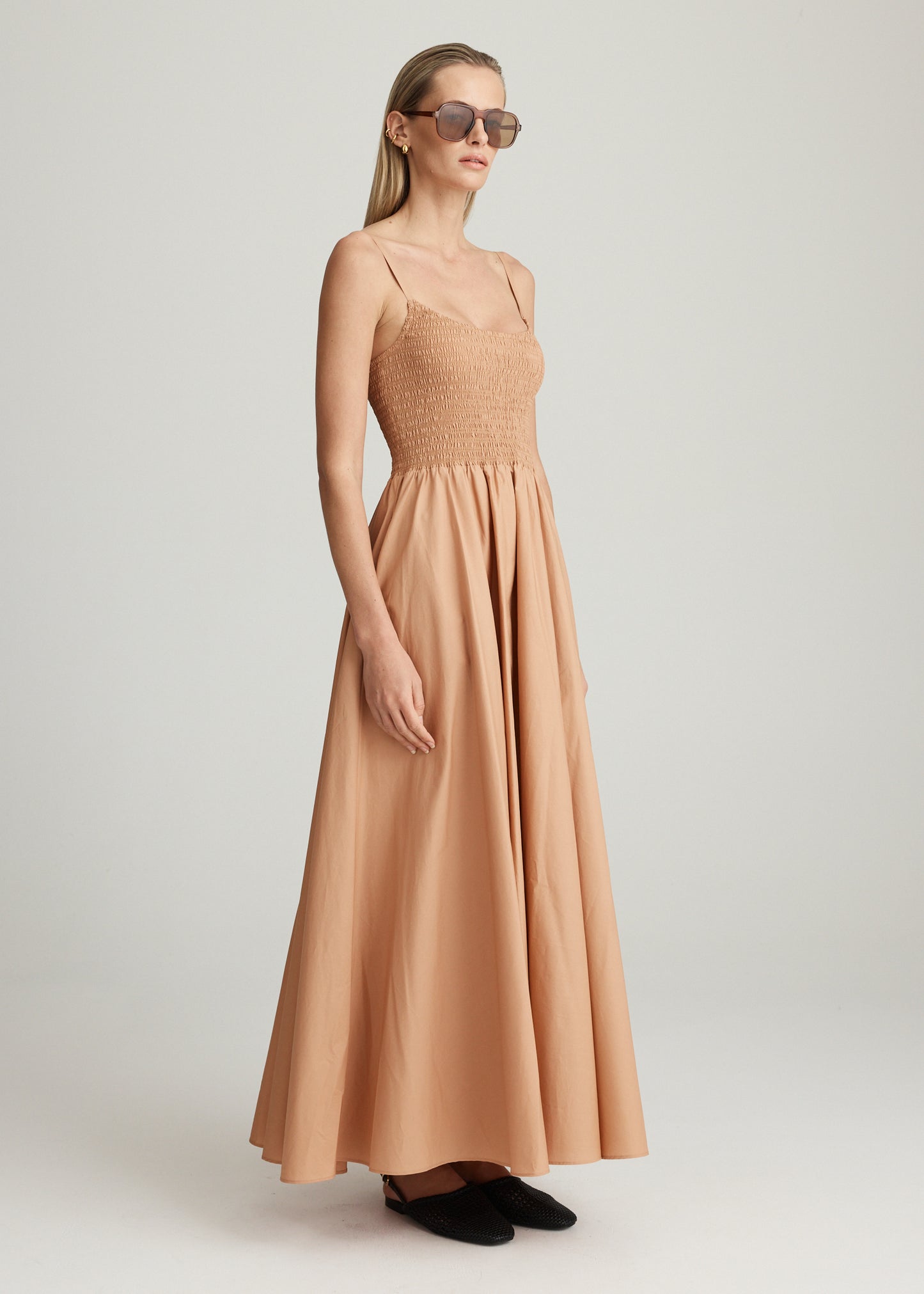 ZELLE SHIRRED MAXI