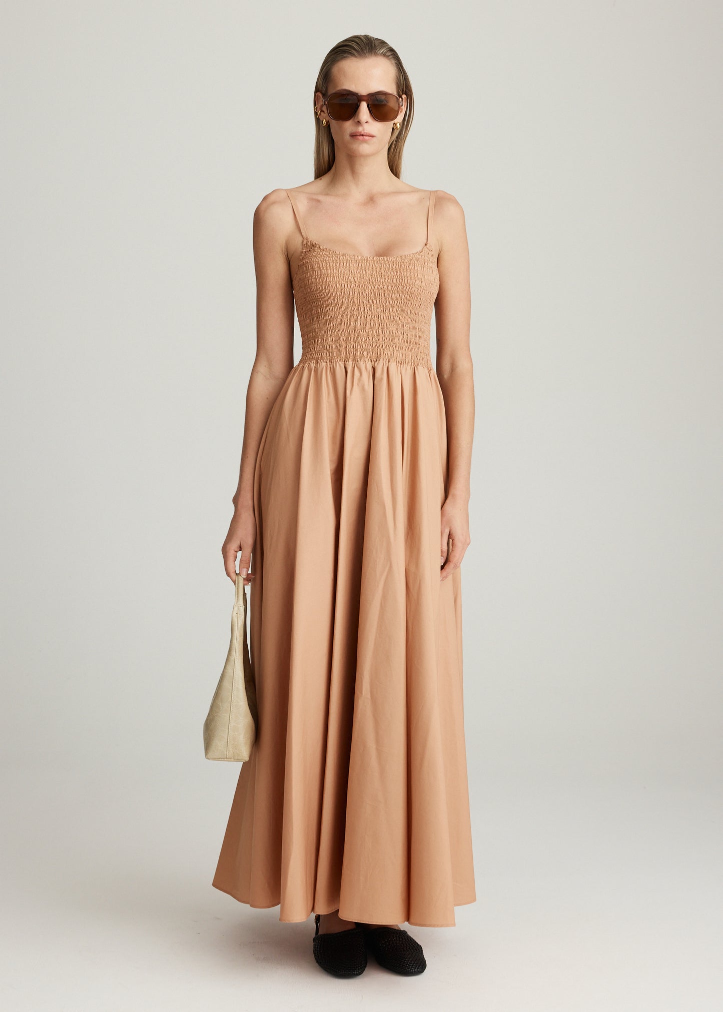 ZELLE SHIRRED MAXI