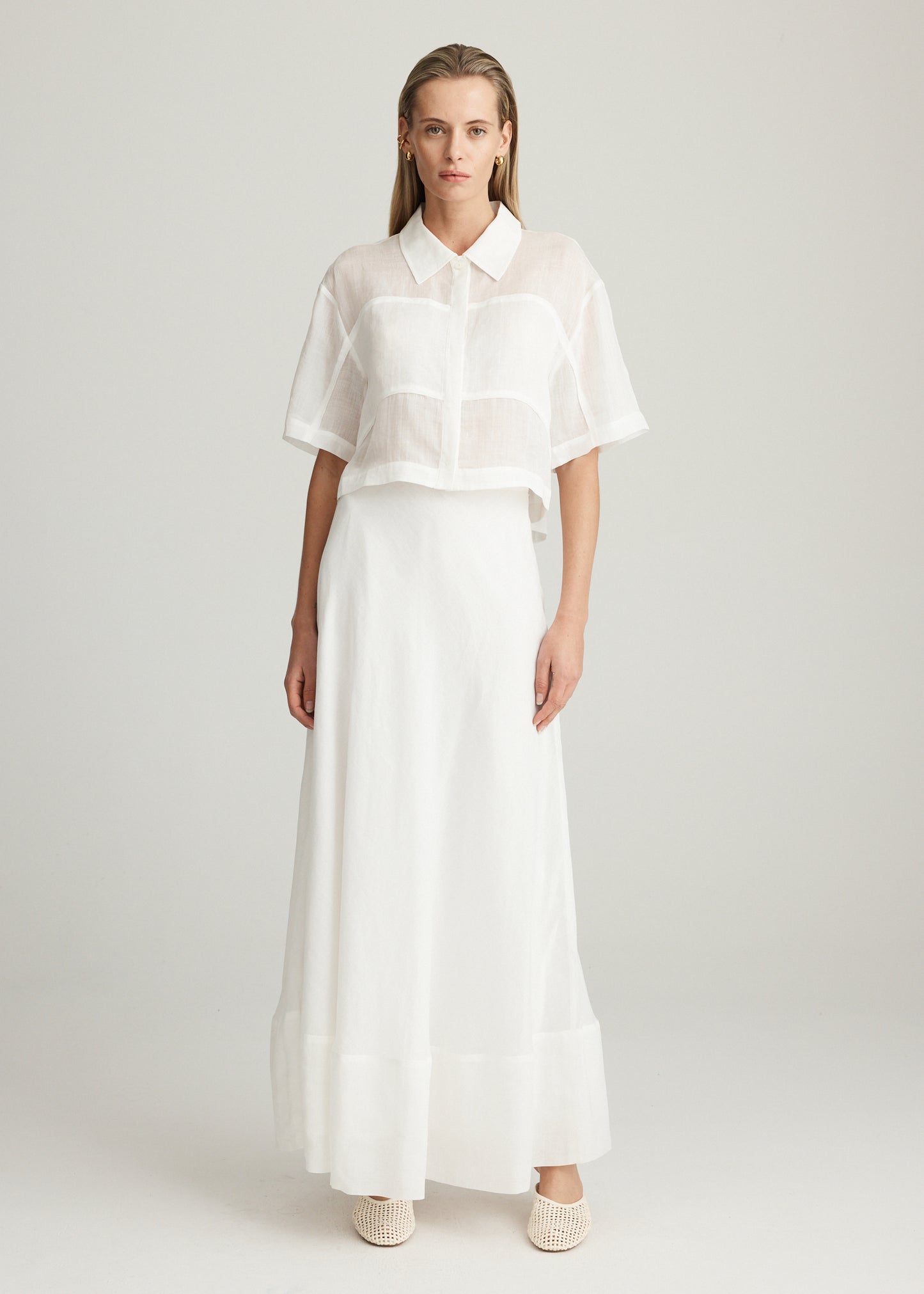 AIRE RAMIE CROP SHIRT