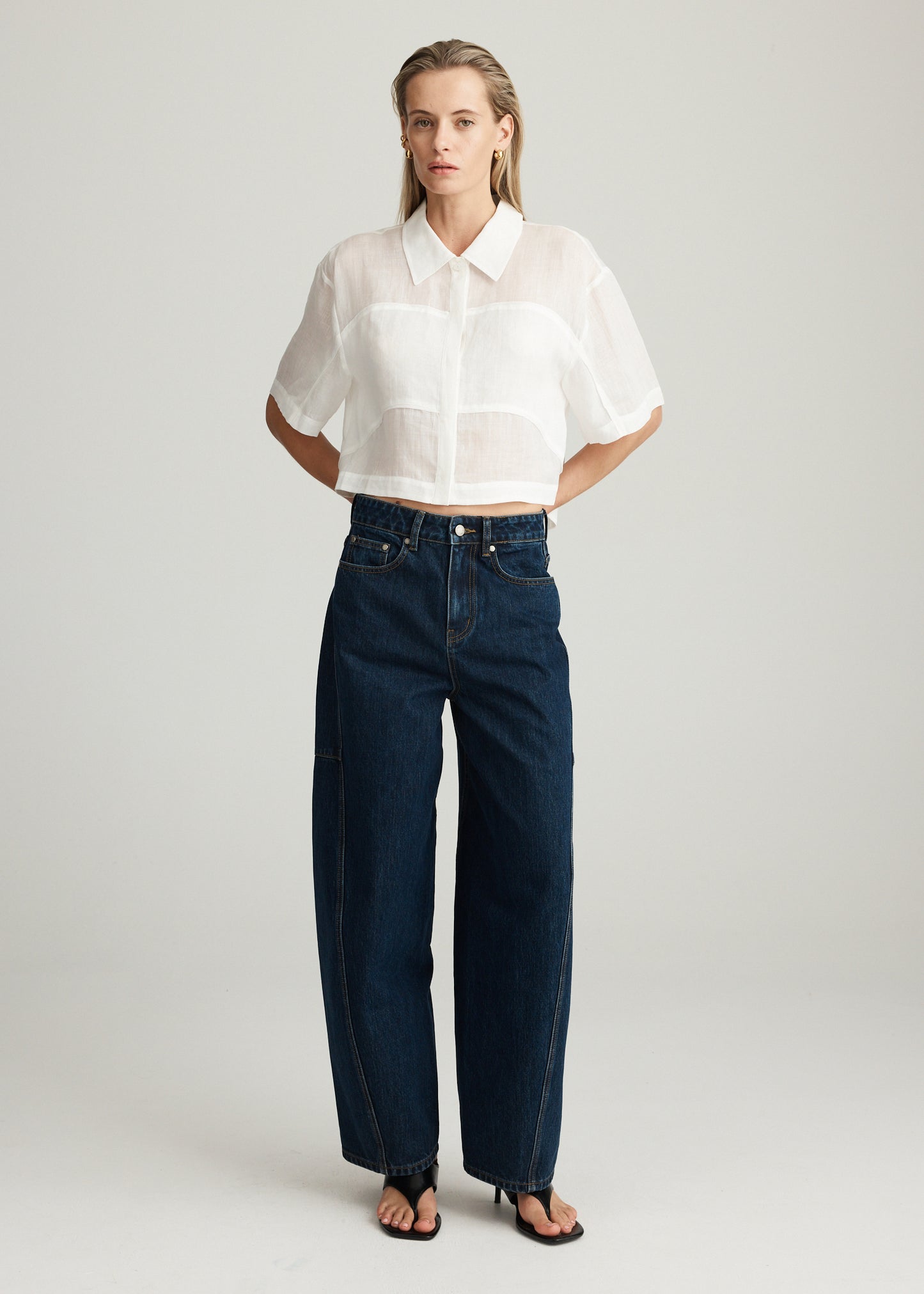AIRE RAMIE CROP SHIRT