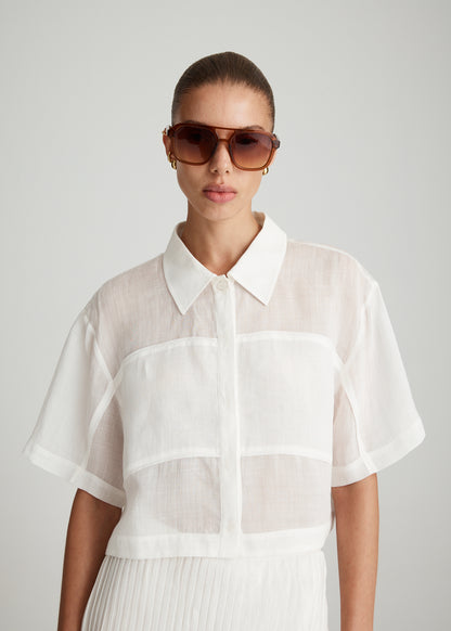 AIRE RAMIE CROP SHIRT