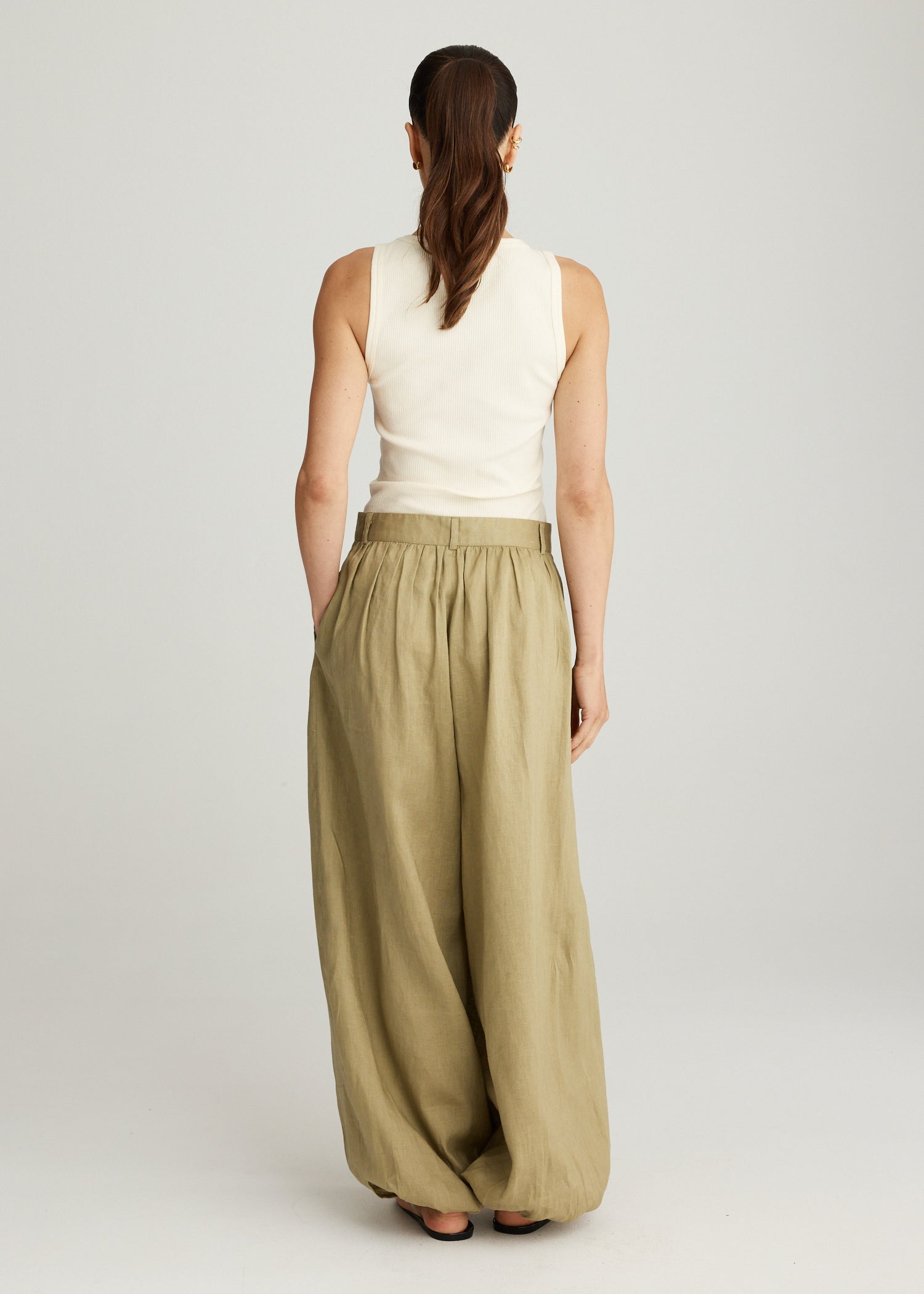 LULU LINEN PANT IN SAGE