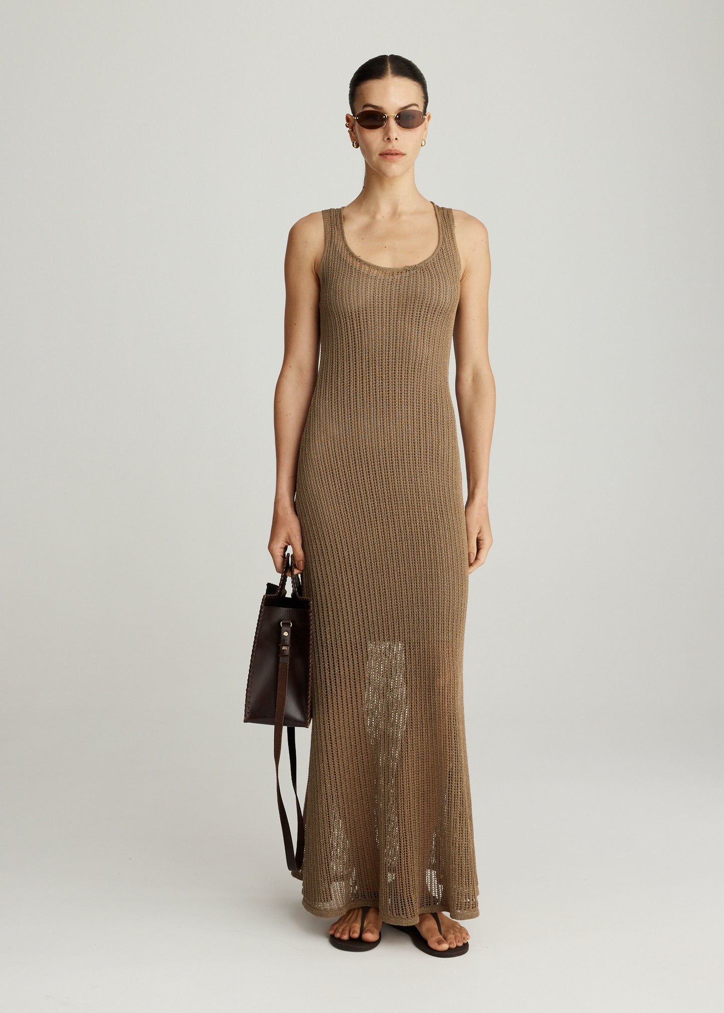 FRANKIE DRESS IN NUTMEG