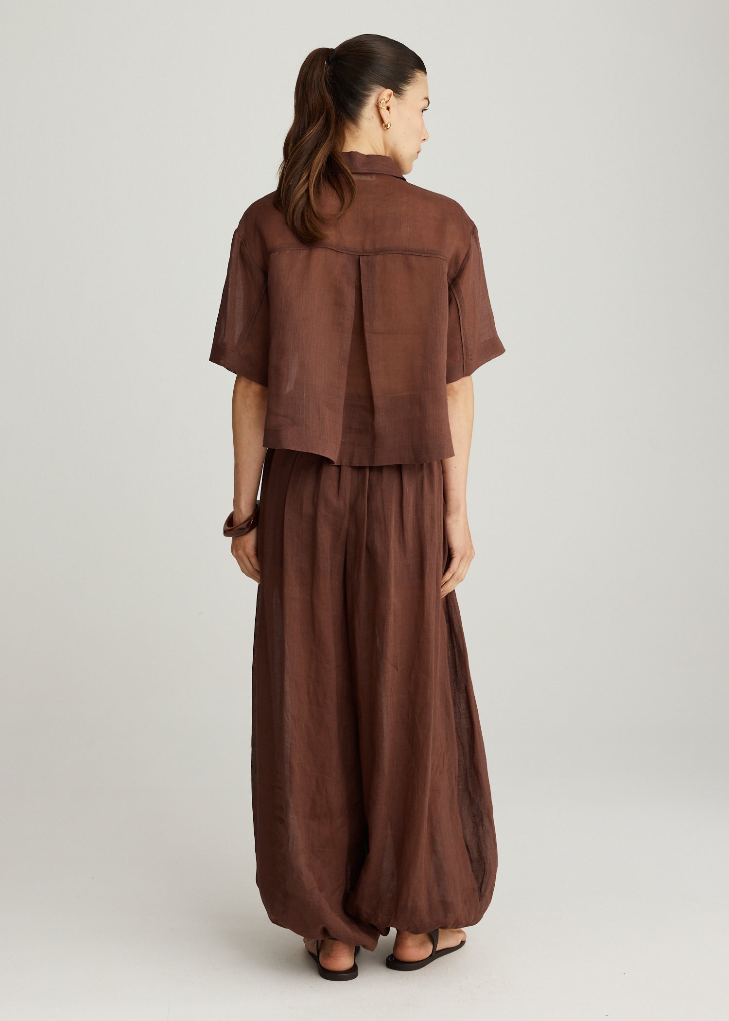 PRE-ORDER ALADDIN RAMIE PANT IN COCOA