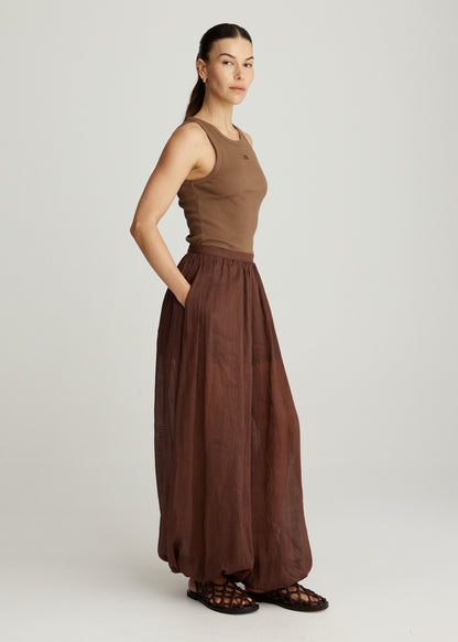 PRE-ORDER ALADDIN RAMIE PANT IN COCOA