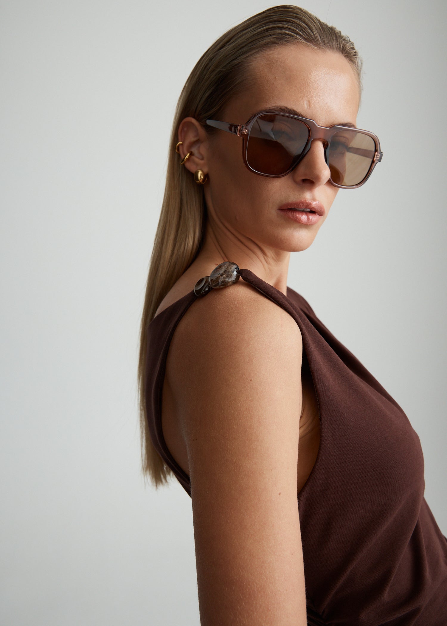 AERA DRAPED DRESS