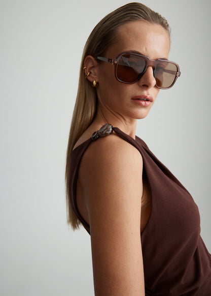 AERA DRAPED DRESS