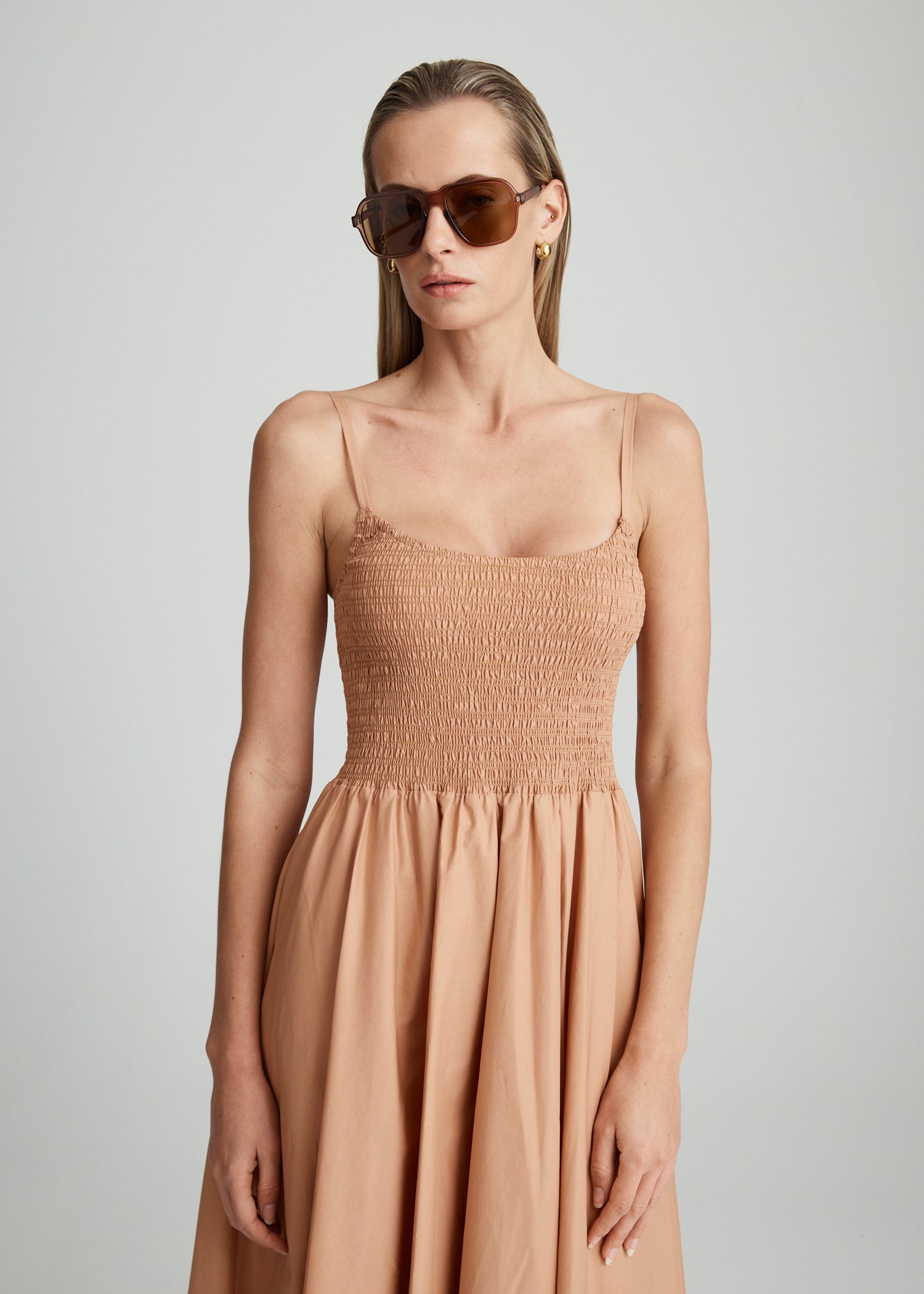 ZELLE SHIRRED MAXI