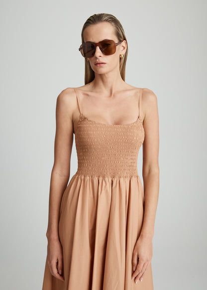 ZELLE SHIRRED MAXI