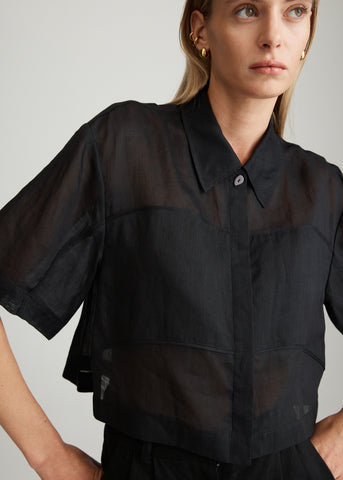 AIRE RAMIE CROP SHIRT