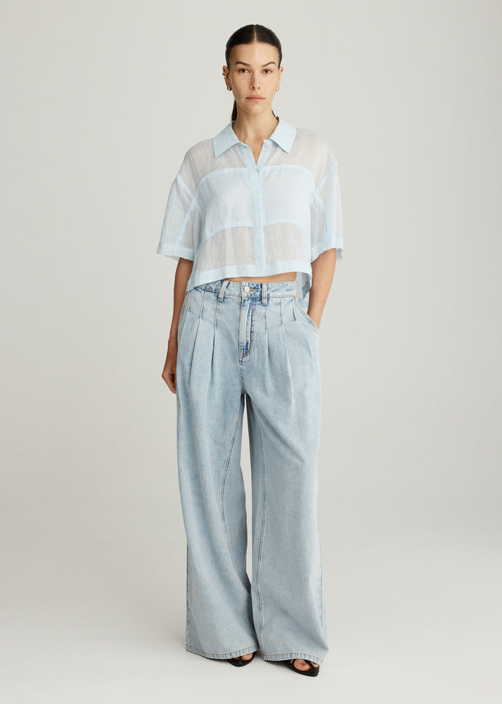 AIRE RAMIE CROP SHIRT