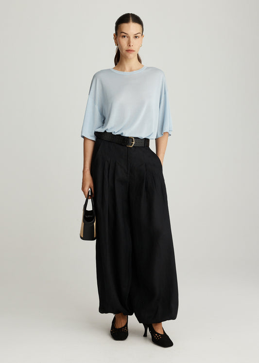 LULU LINEN PANT IN BLACK