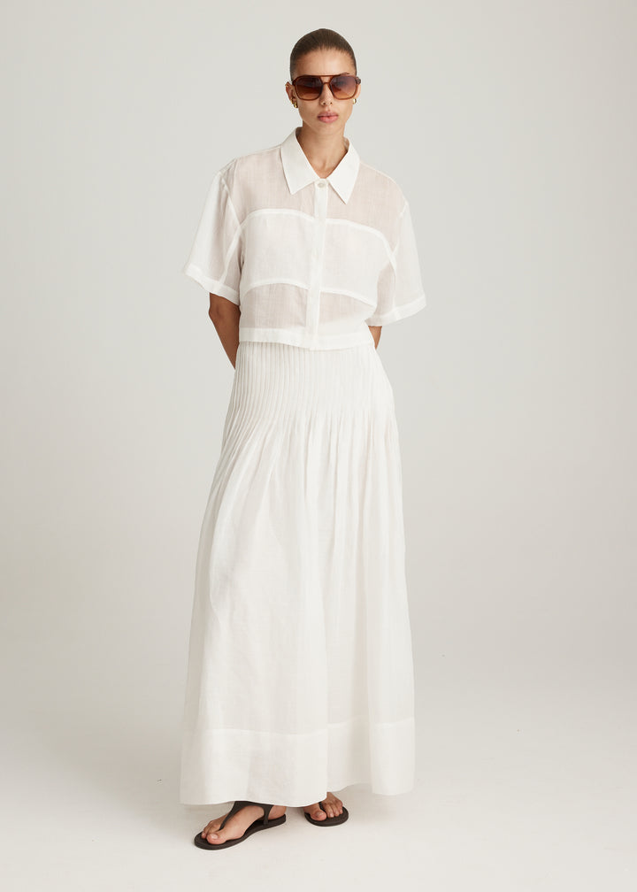 AIRE RAMIE CROP SHIRT