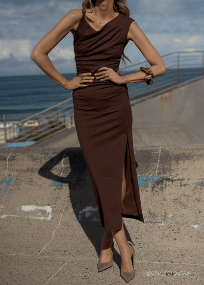 AERA DRAPED DRESS