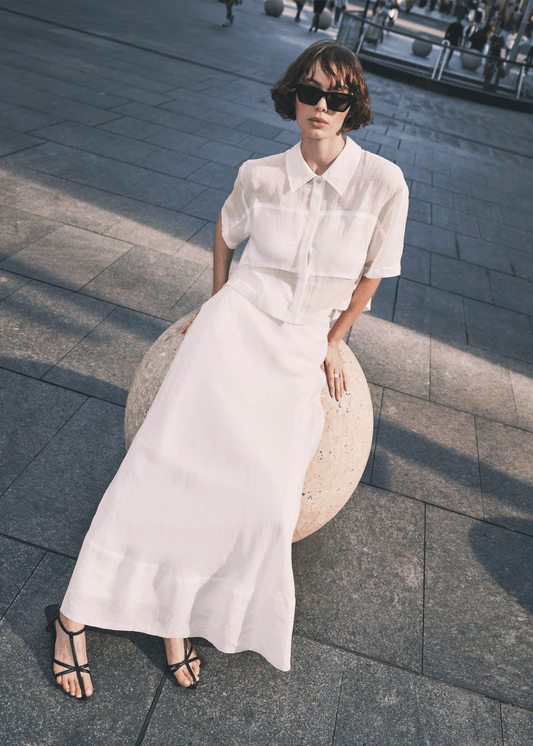 AIRE RAMIE CROP SHIRT