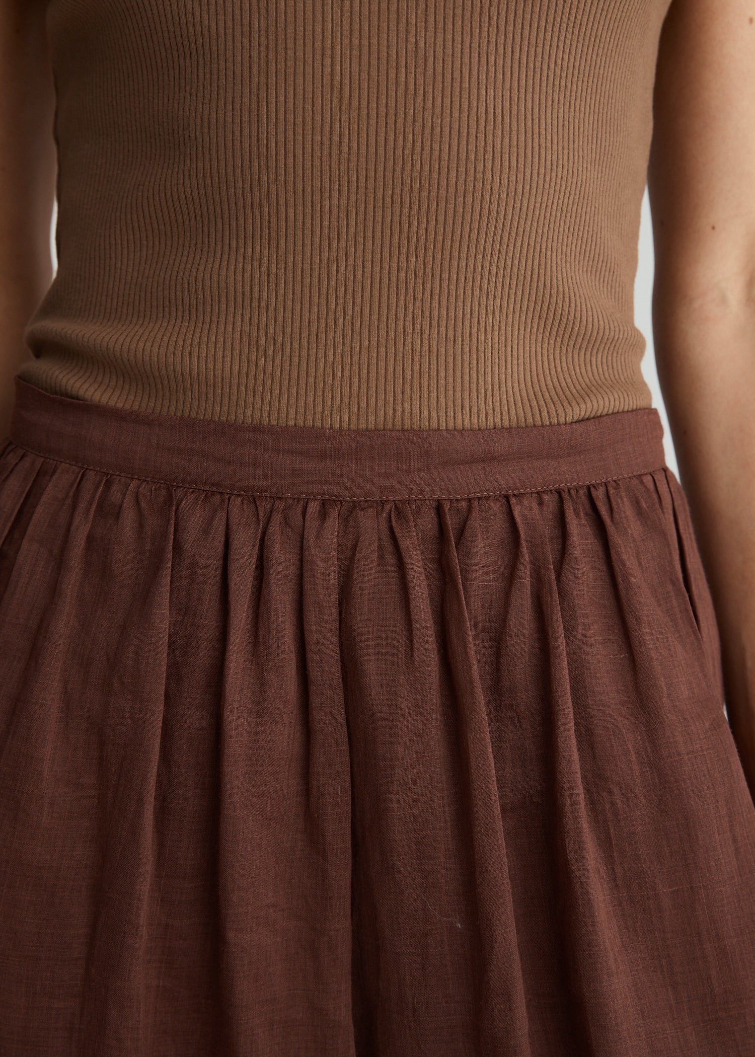 PRE-ORDER ALADDIN RAMIE PANT IN COCOA