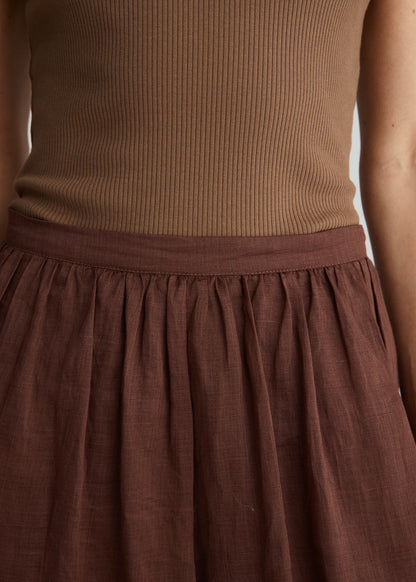 PRE-ORDER ALADDIN RAMIE PANT IN COCOA