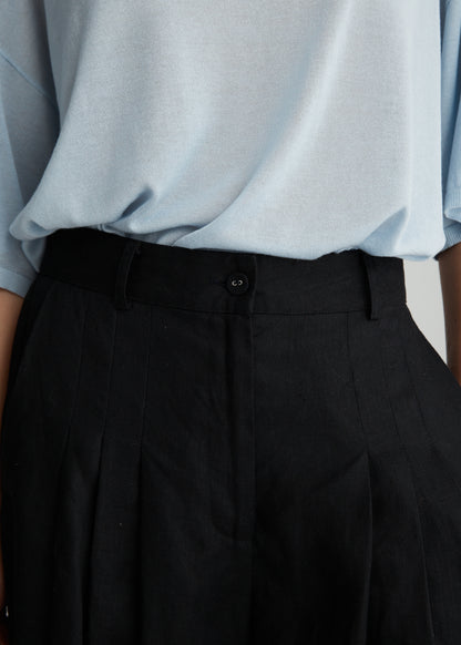 LULU LINEN PANT IN BLACK