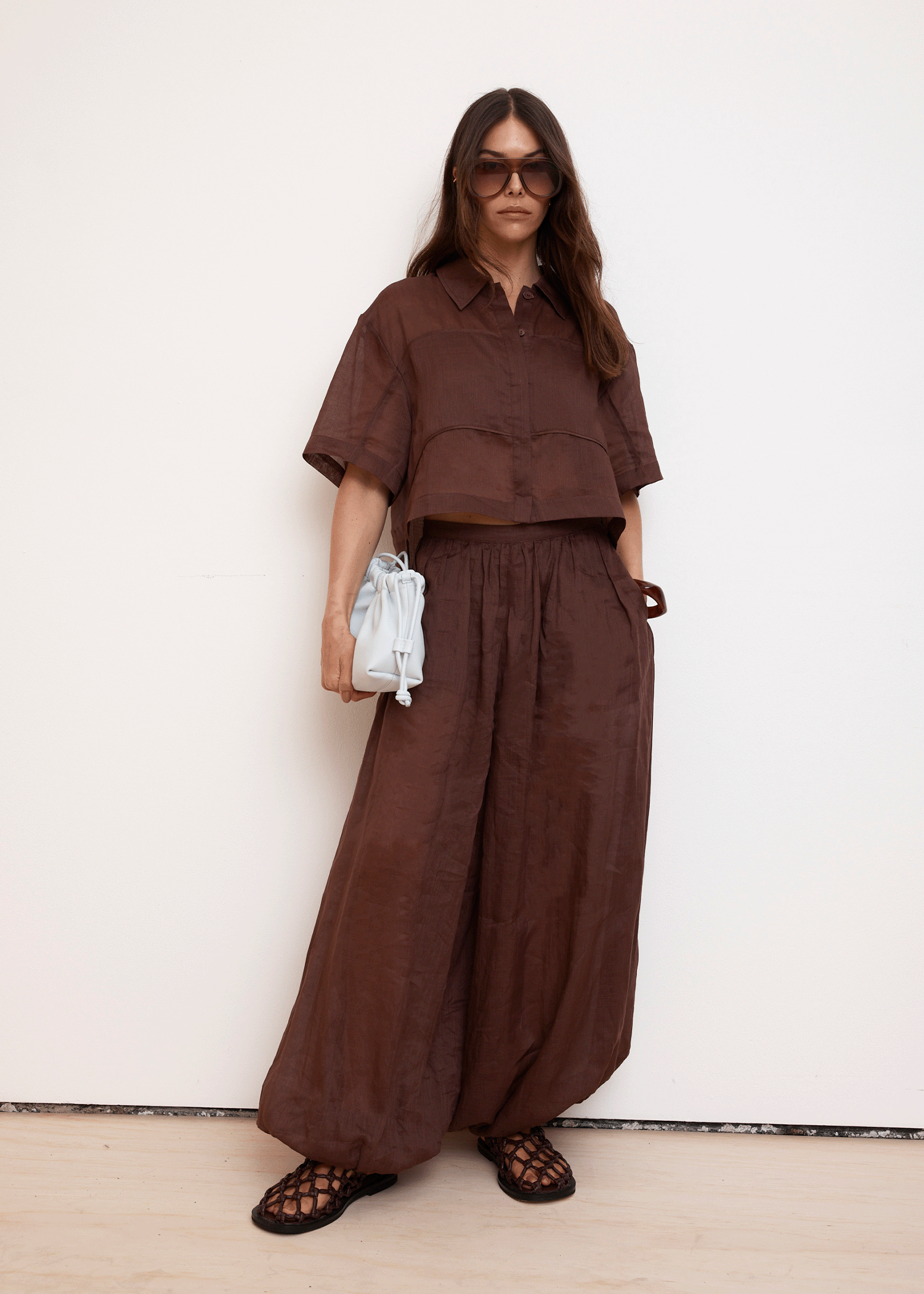 PRE-ORDER ALADDIN RAMIE PANT IN COCOA