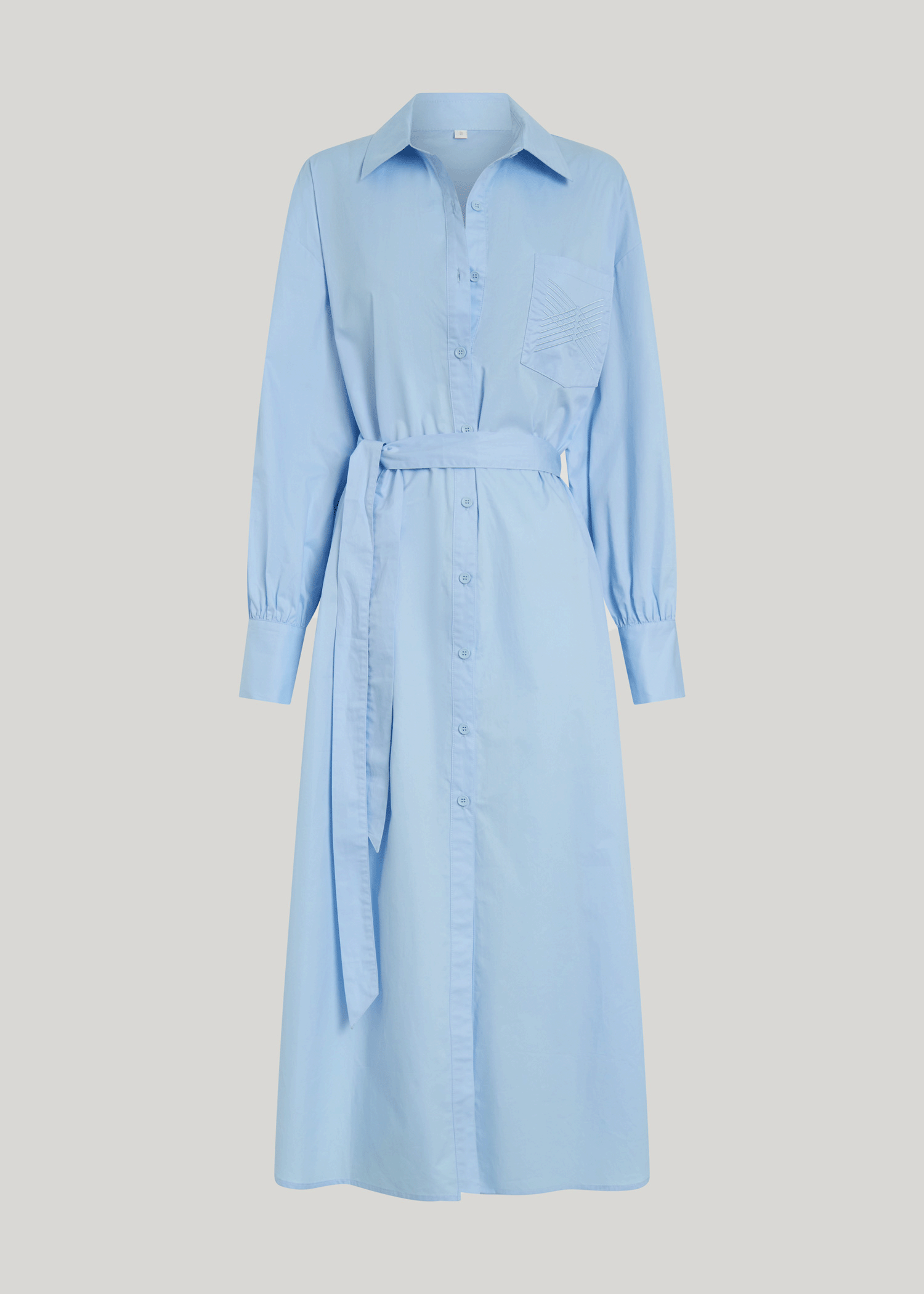 RUSH SHIRT DRESS IN AZURE BLUE