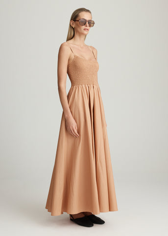 ZELLE SHIRRED MAXI