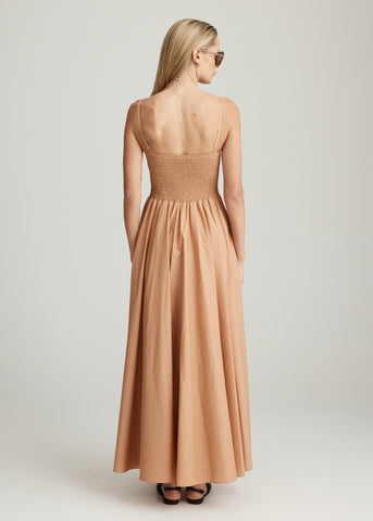 ZELLE SHIRRED MAXI