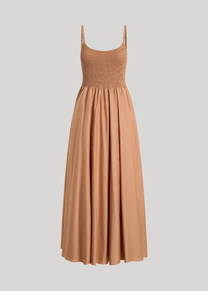 ZELLE SHIRRED MAXI