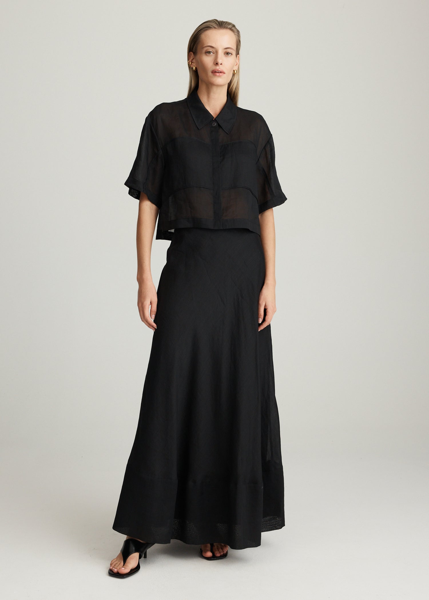 AIRE RAMIE CROP SHIRT