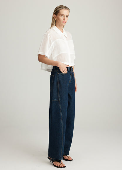 AIRE RAMIE CROP SHIRT