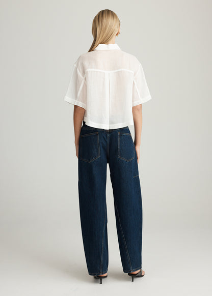 AIRE RAMIE CROP SHIRT